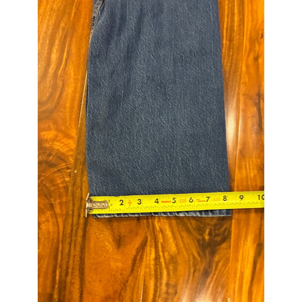 Aeropostale 90s Baggy Distressed High Waisted Wide Leg Blue Jeans Womens 4 Reg - Picture 8 of 9